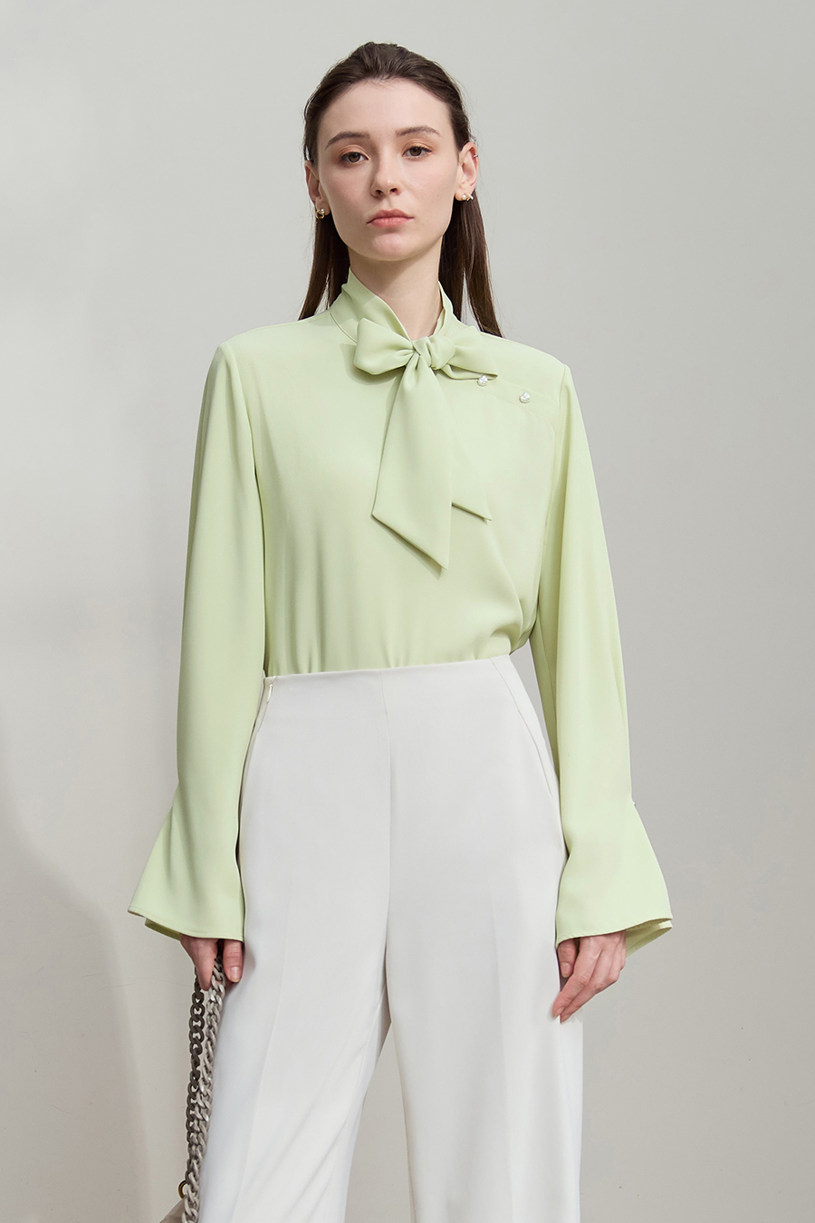 Bell Sleeve Chiffon Blouse
