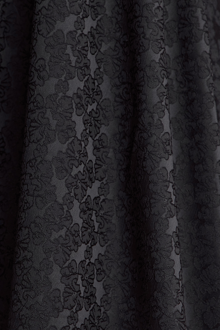 Black heavy-duty jacquard midi skirt|AMII-AMII.com