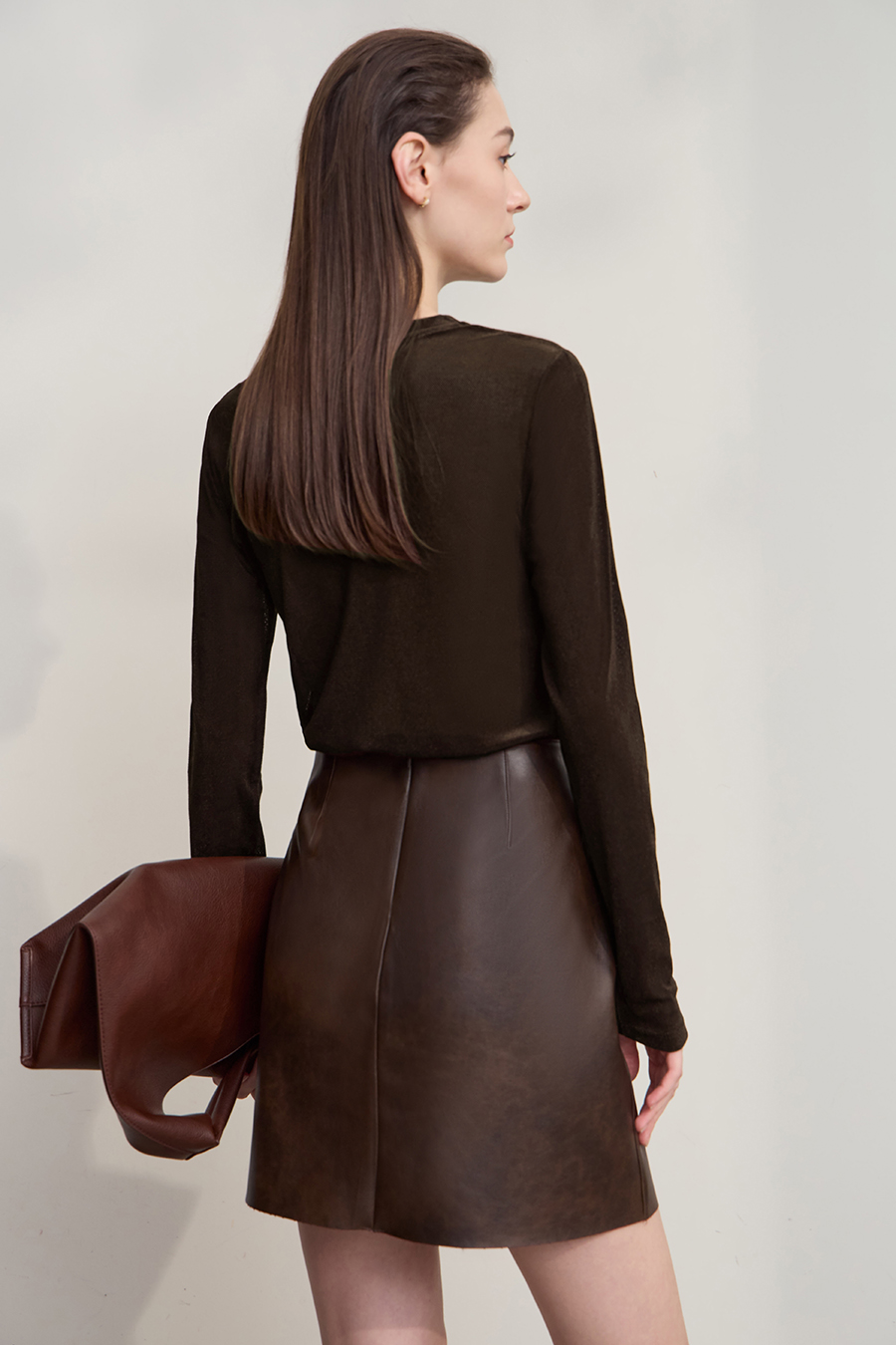 Small Crew Neck Velvet T-shirt