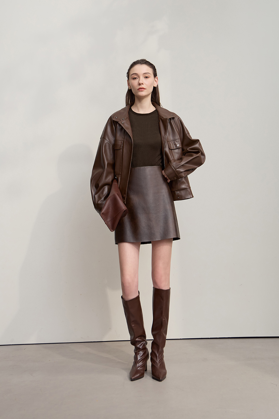 Small Crew Neck Velvet T-shirt