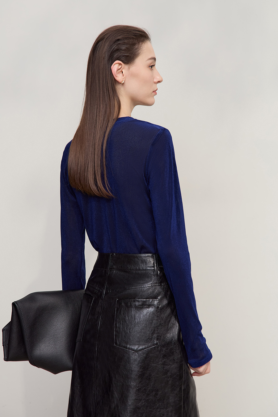 Small Crew Neck Velvet T-shirt