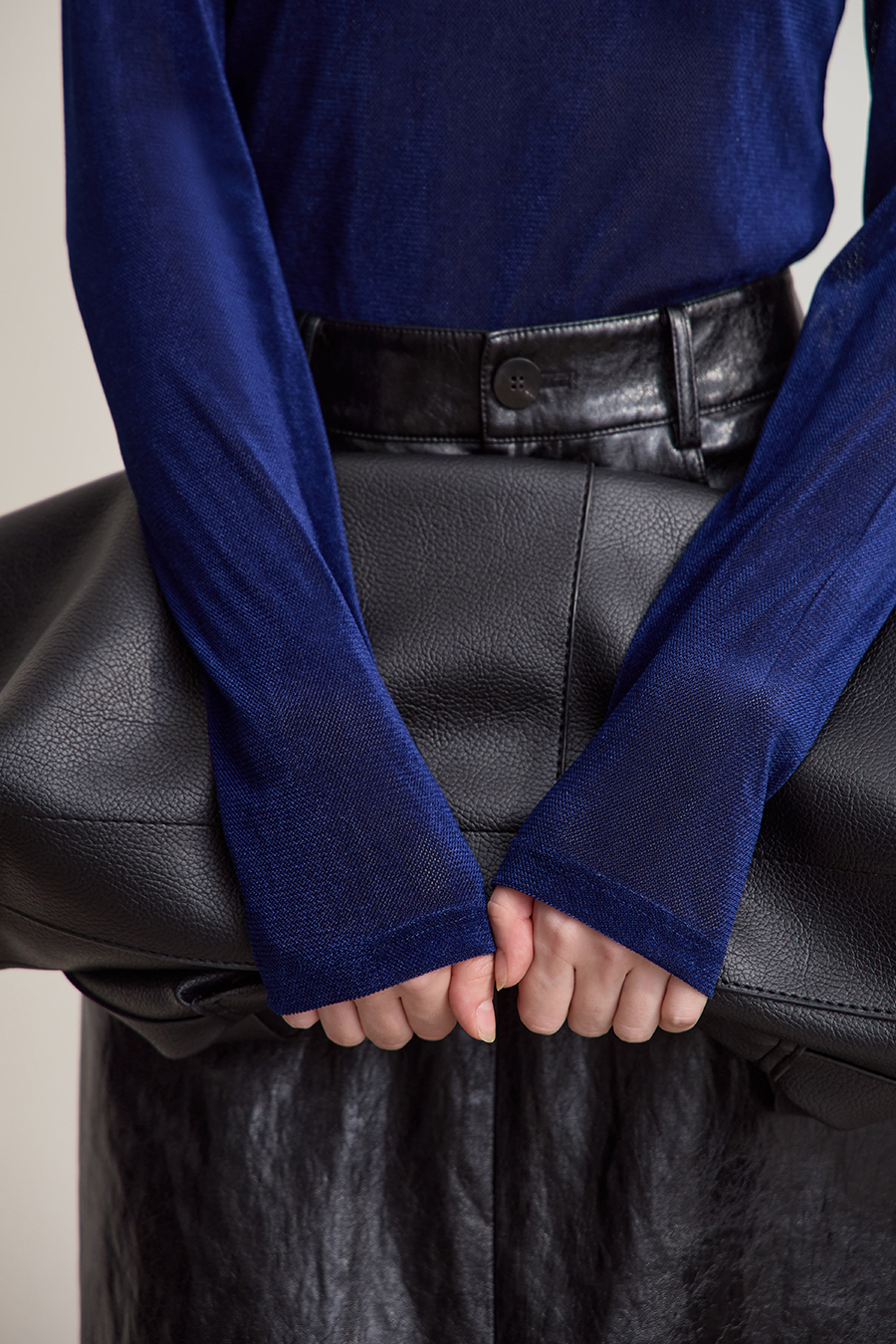 Small Crew Neck Velvet T-shirt