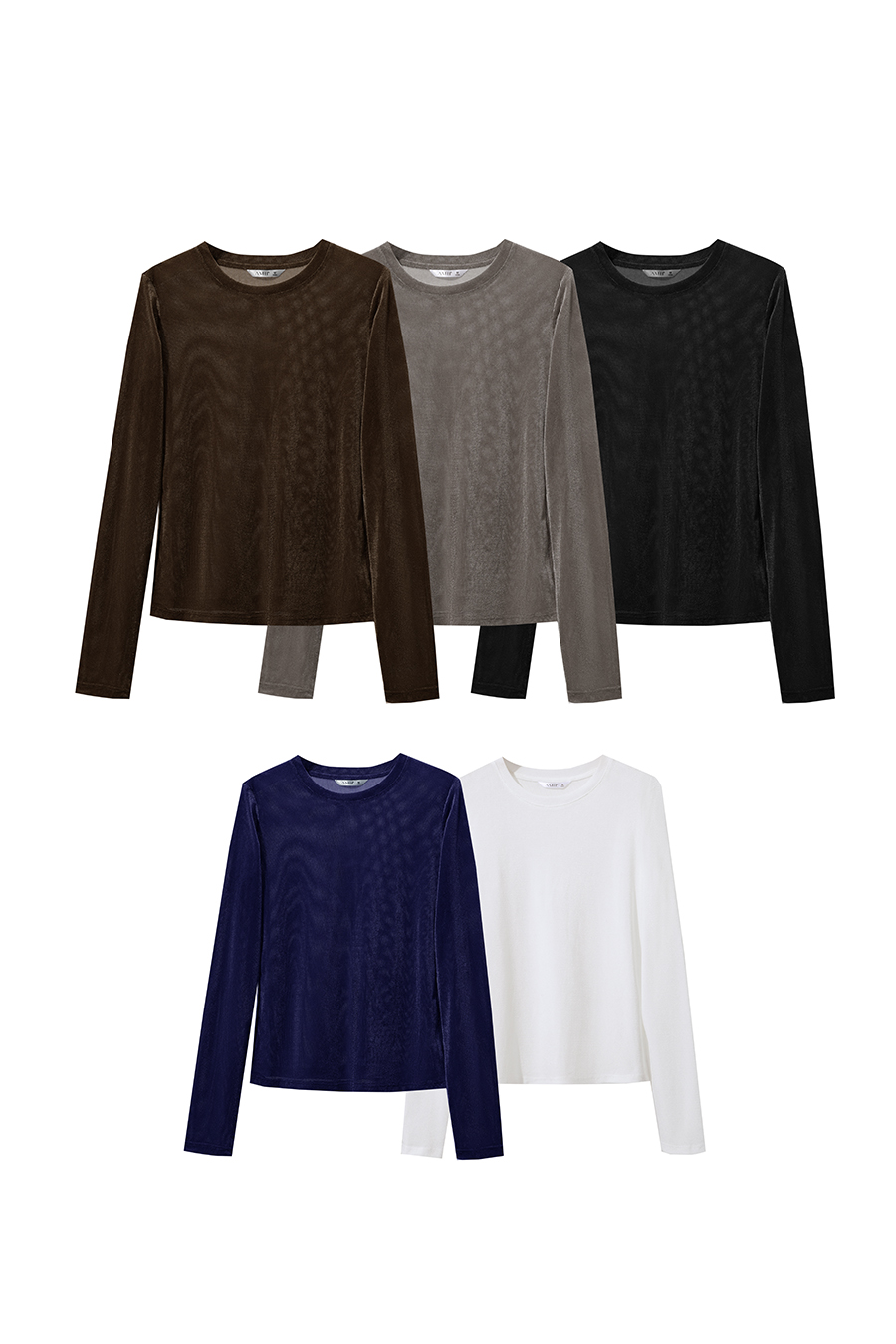 Small Crew Neck Velvet T-shirt