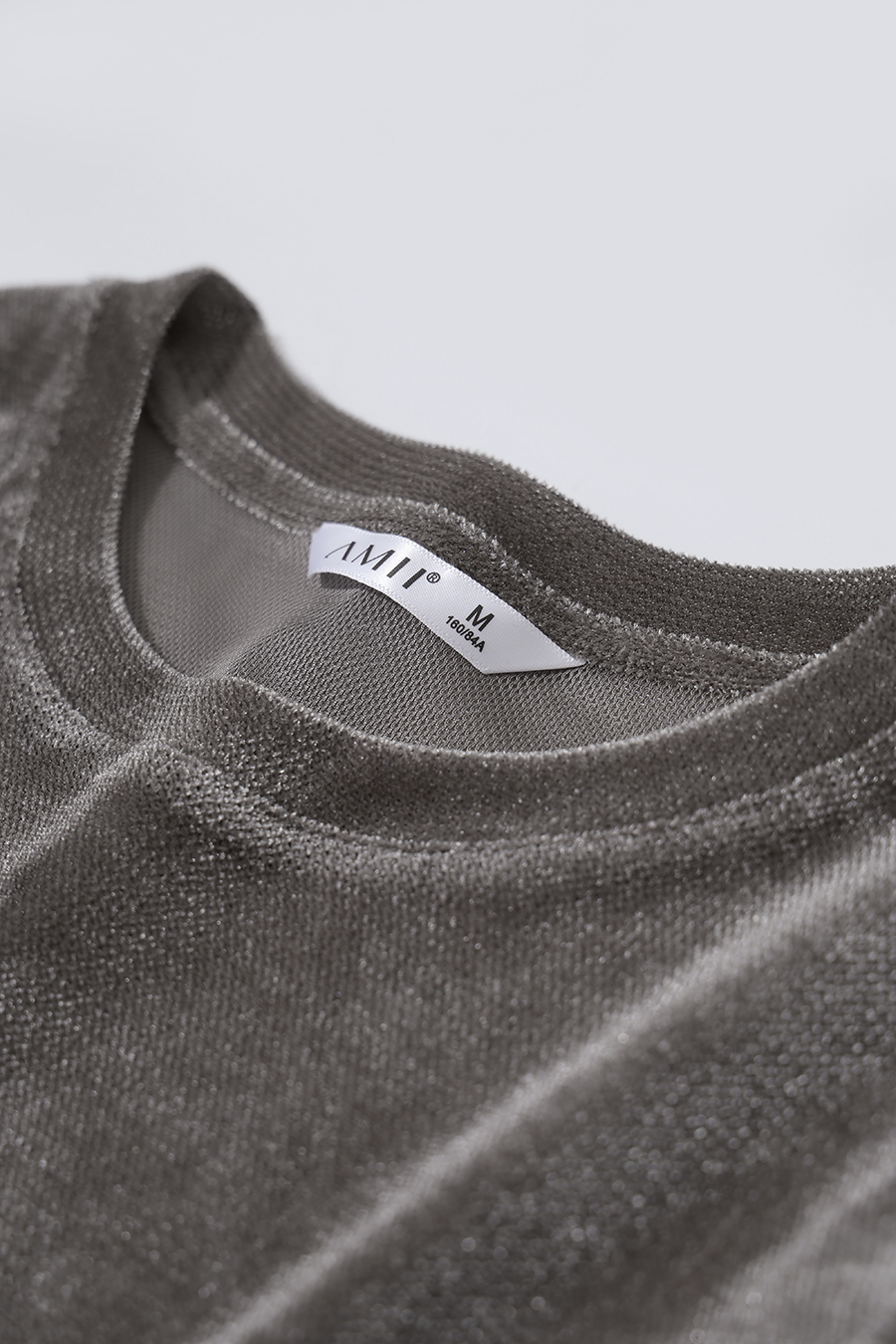 Small Crew Neck Velvet T-shirt