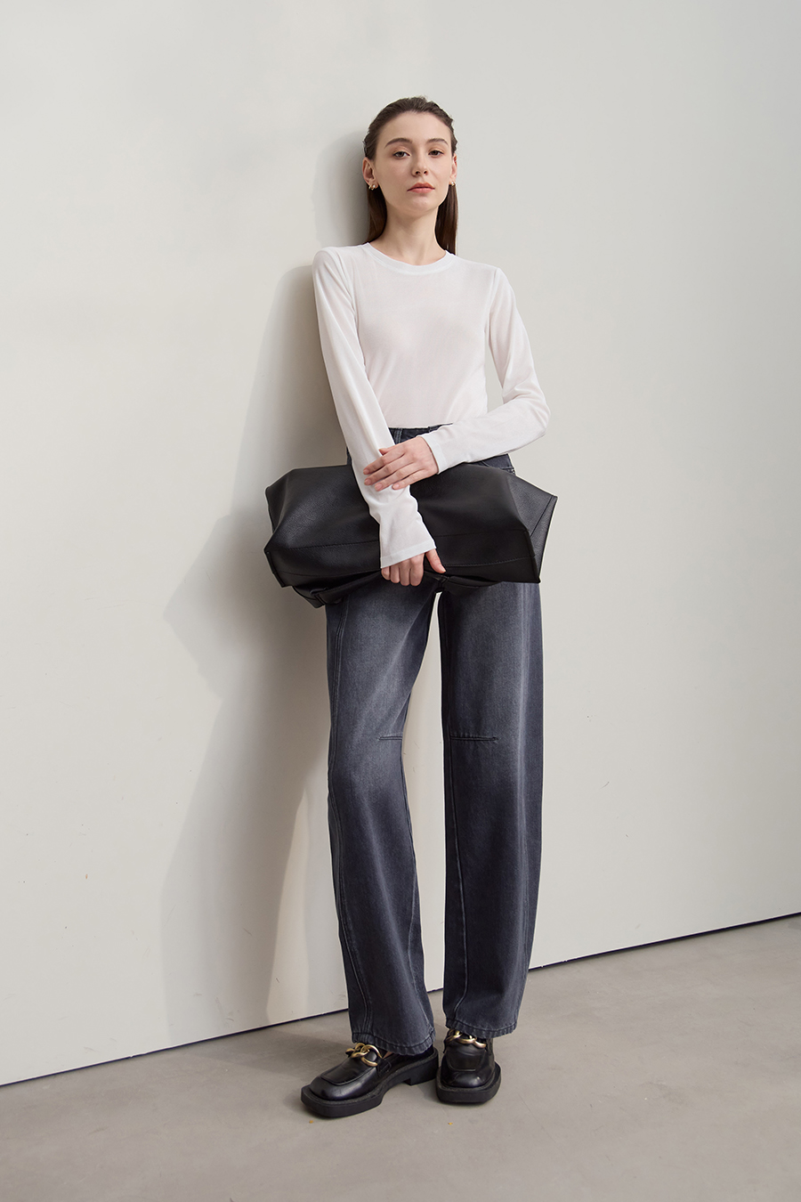 Small Crew Neck Velvet T-shirt