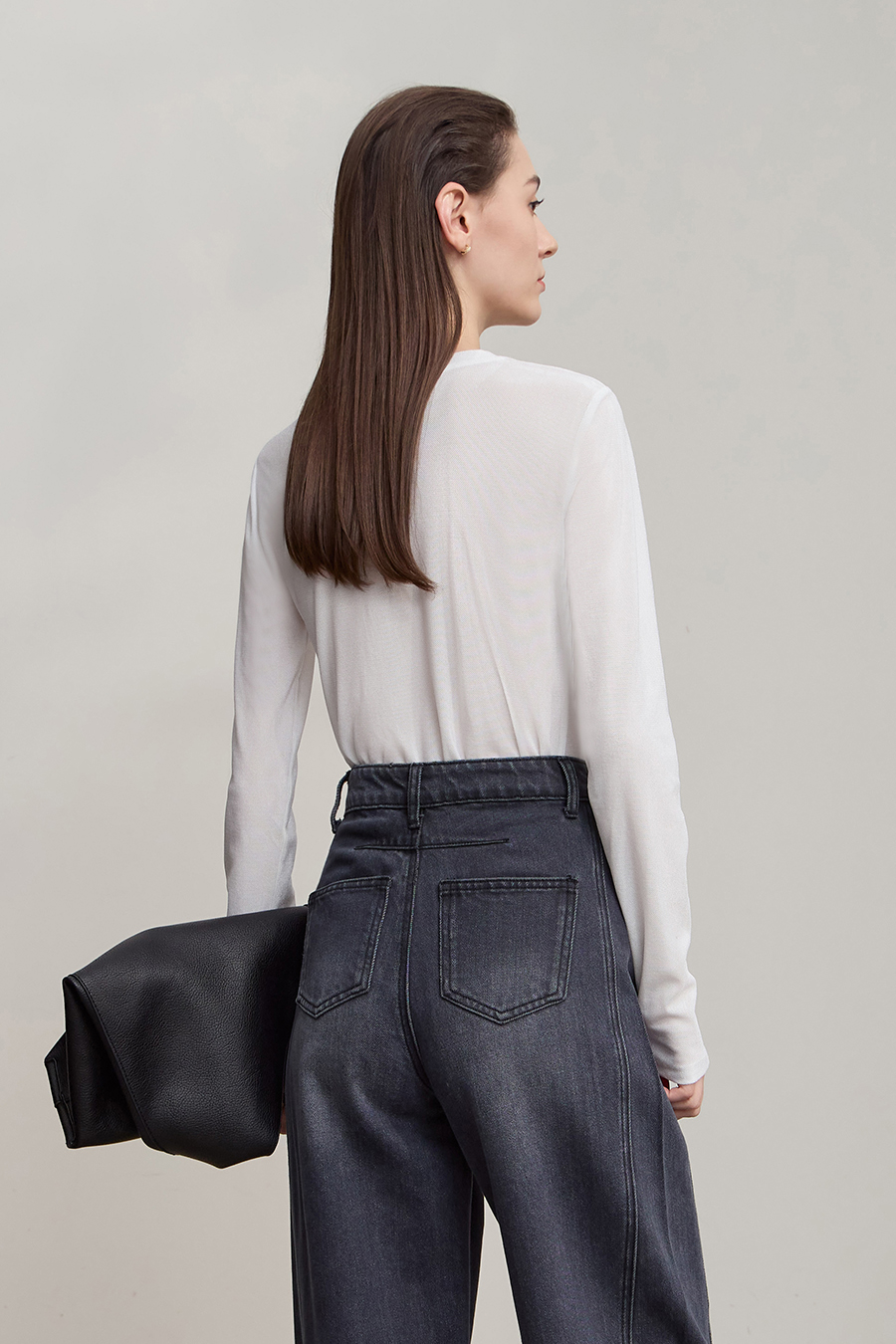 Small Crew Neck Velvet T-shirt