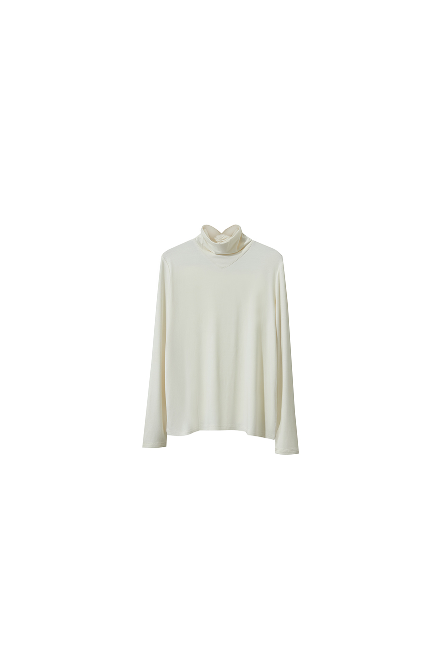 Turtleneck Stretchy Acetate T-shirt