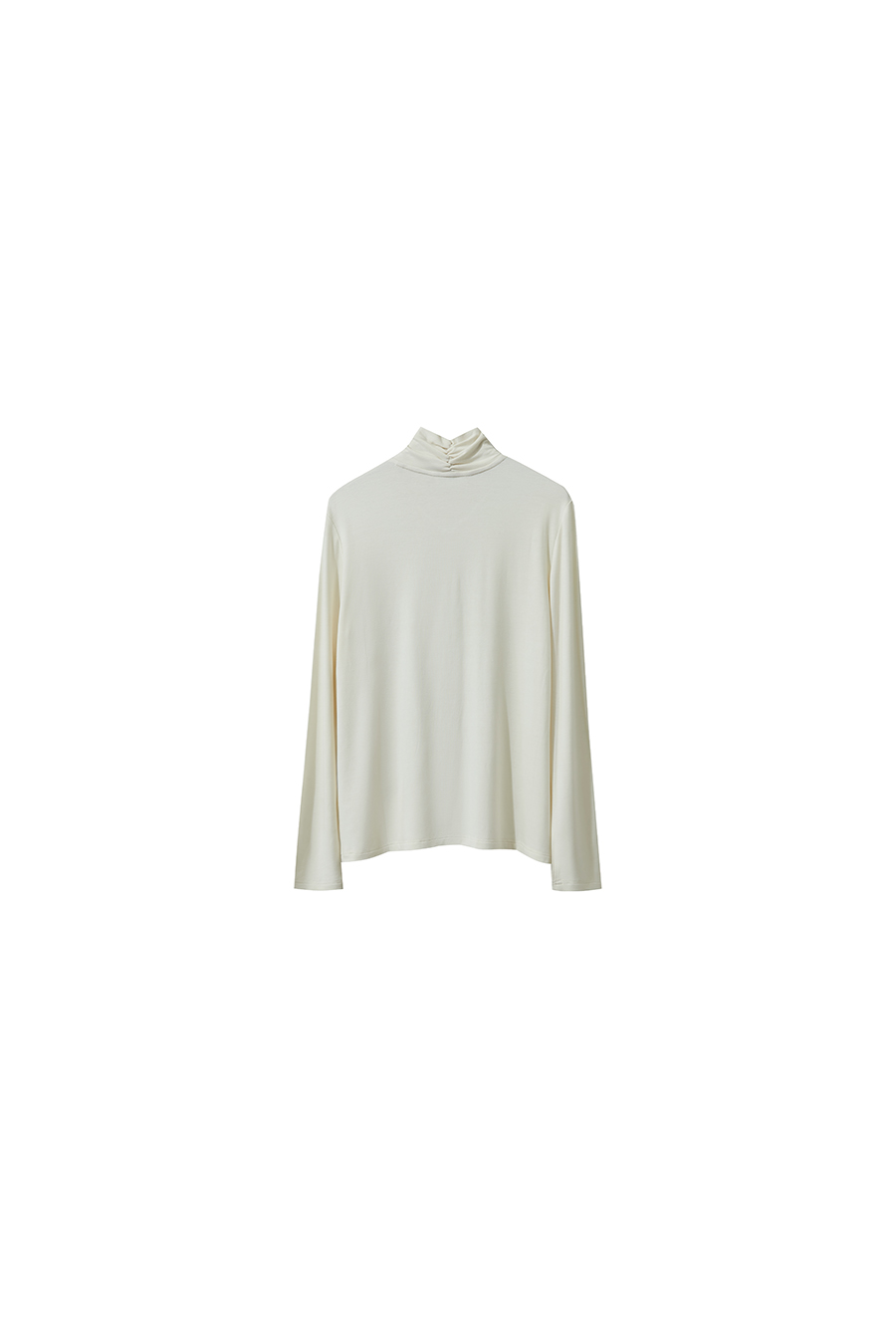 Turtleneck Stretchy Acetate T-shirt