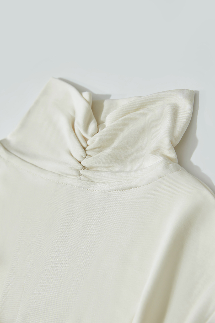 Turtleneck Stretchy Acetate T-shirt