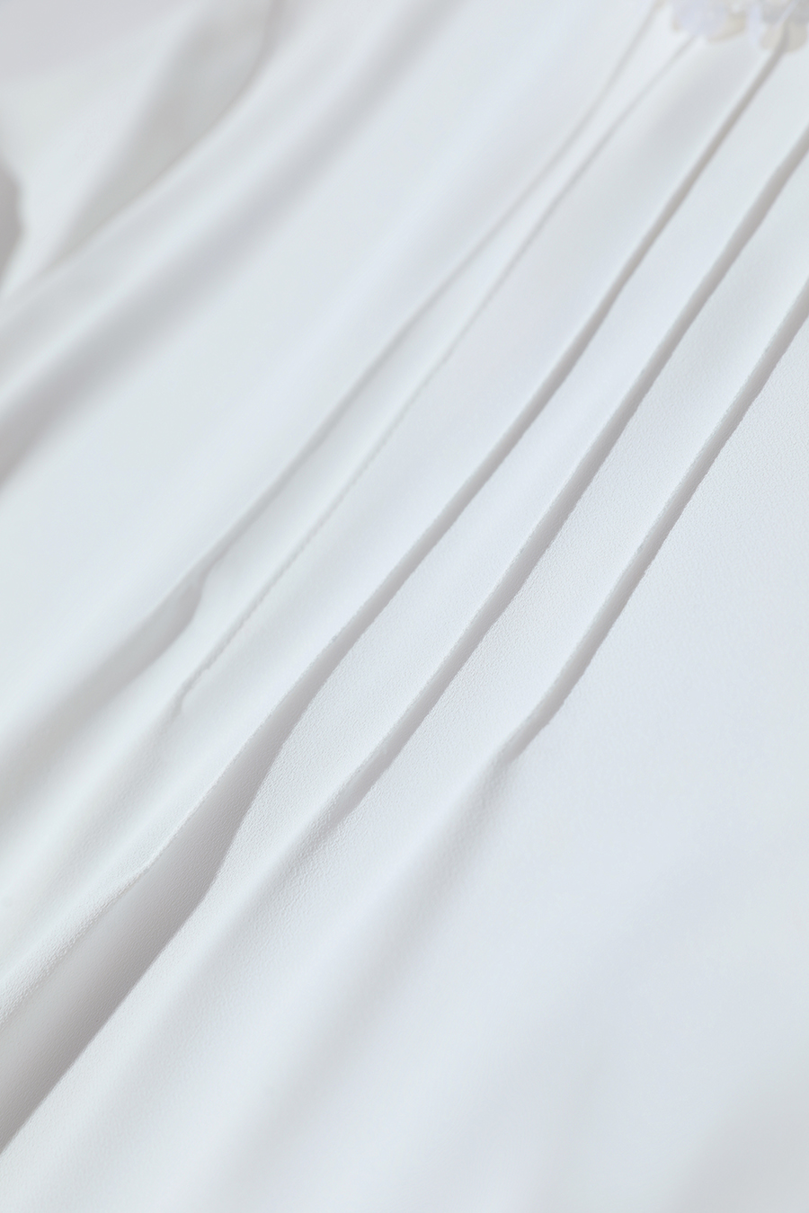 Stand Collar Long Sleeve Chiffon Blouse