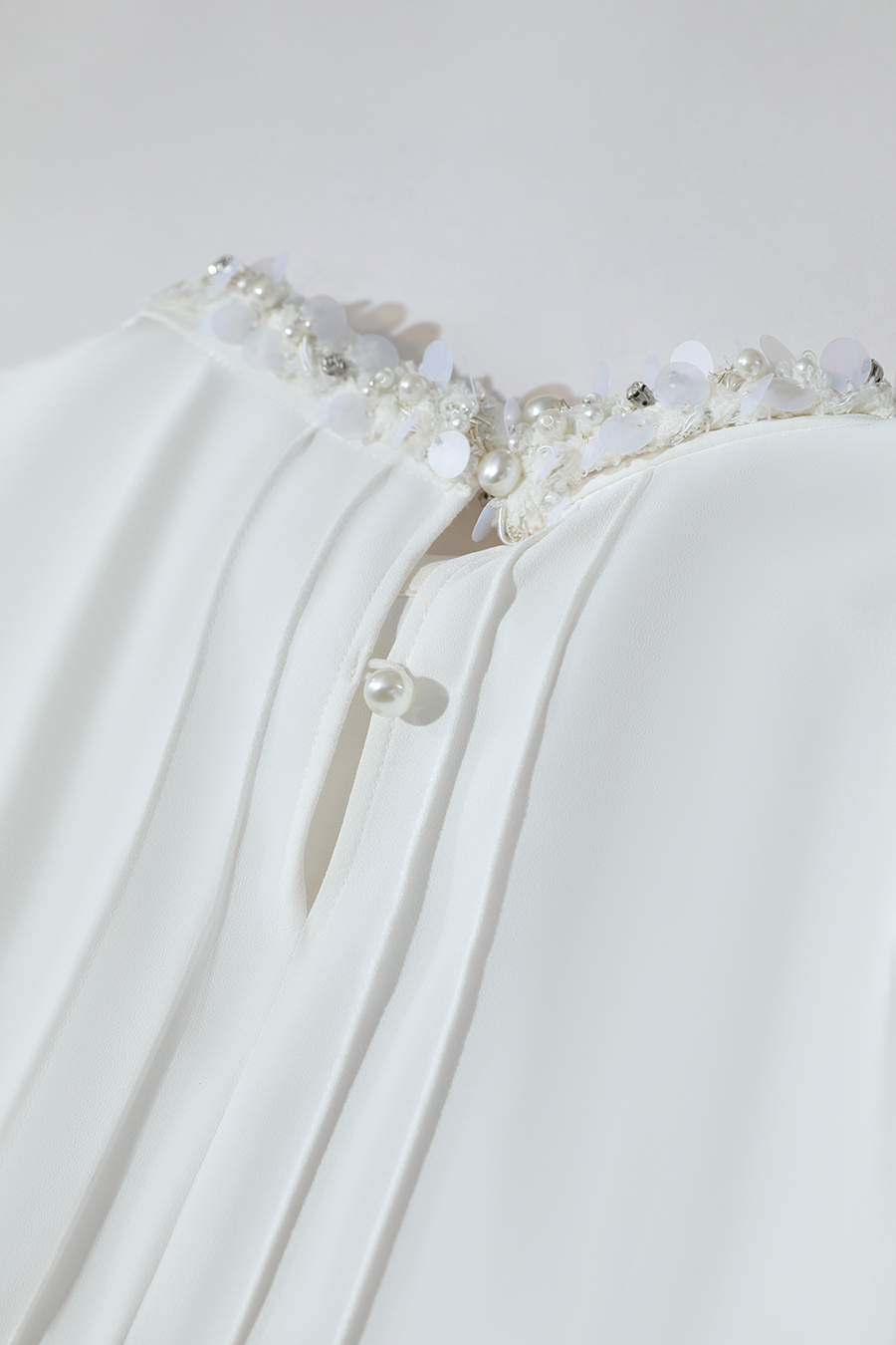 Stand Collar Long Sleeve Chiffon Blouse