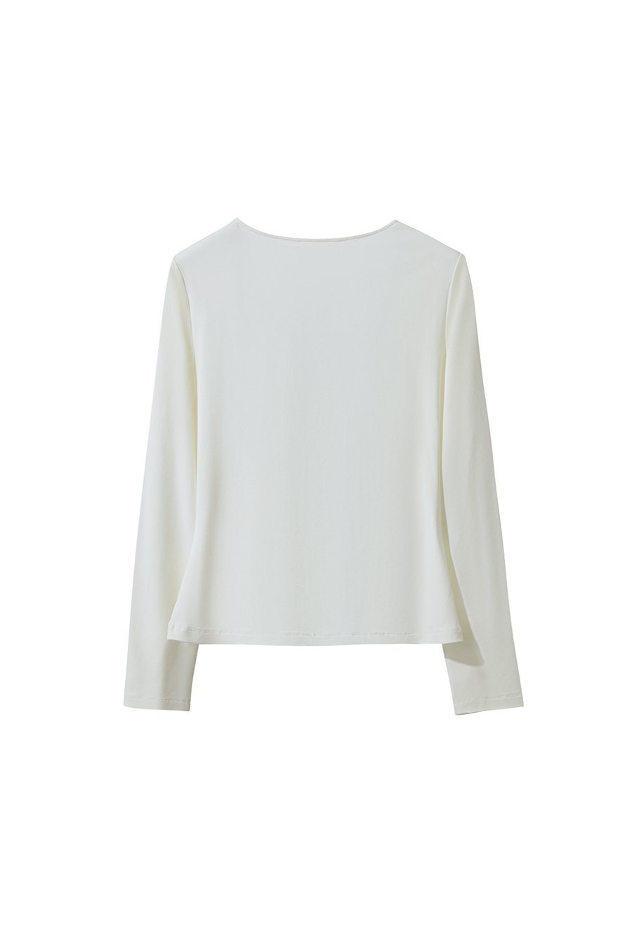 Slim V - Neck Elastic T - Shirt|AMII-AMII.com