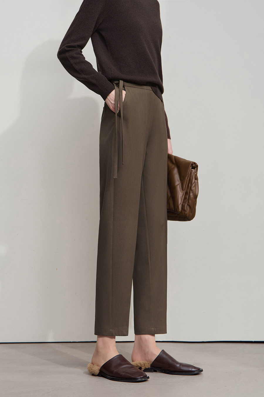 Tapered Cropped Casual Pants|AMII-AMII.com