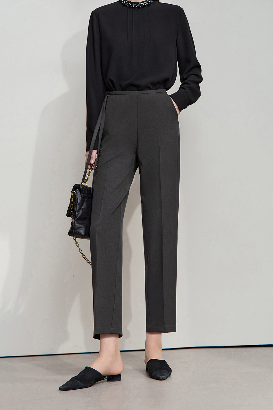 Tapered Cropped Casual Pants|AMII-AMII.com