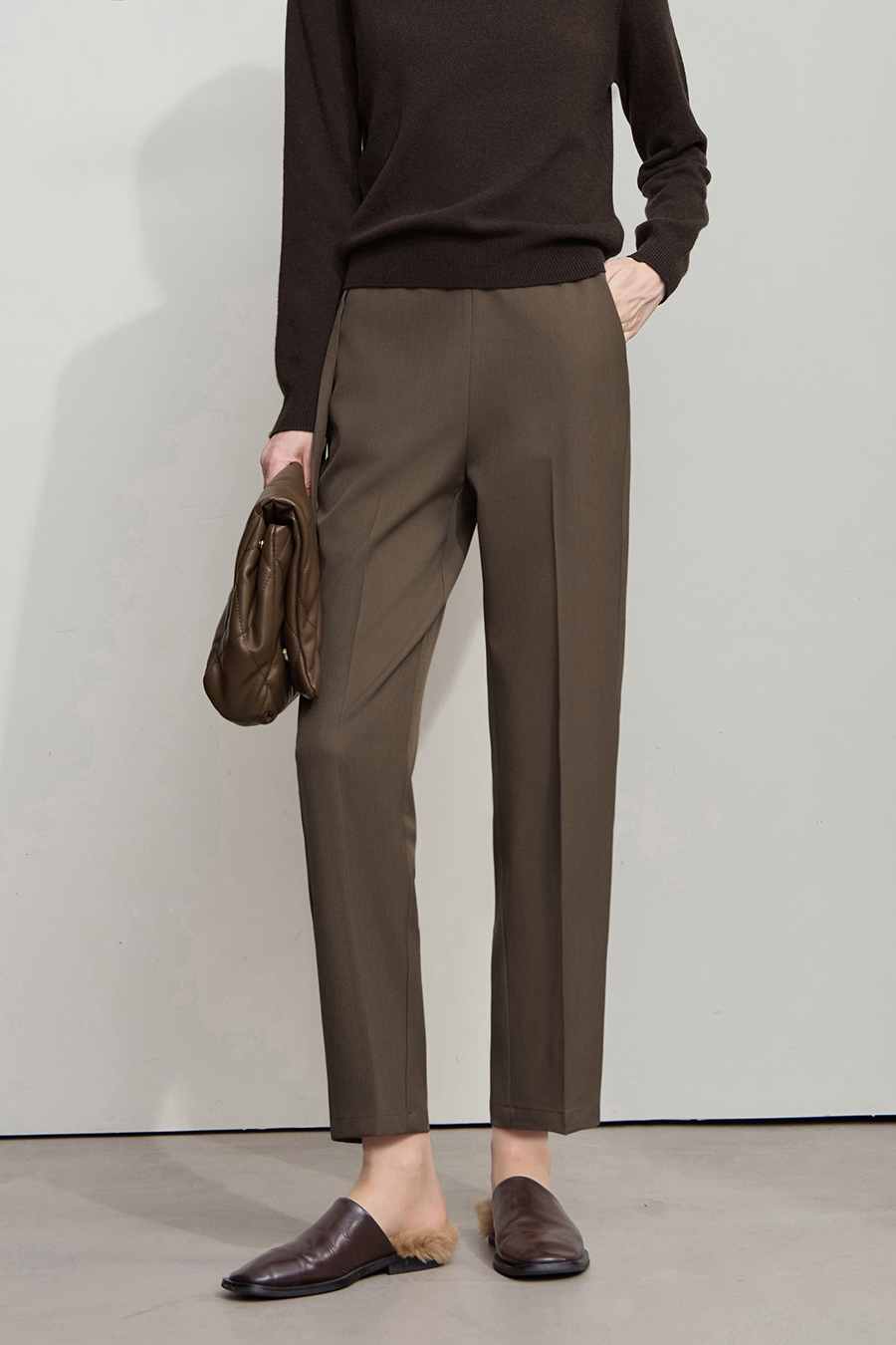 Tapered Cropped Casual Pants|AMII-AMII.com