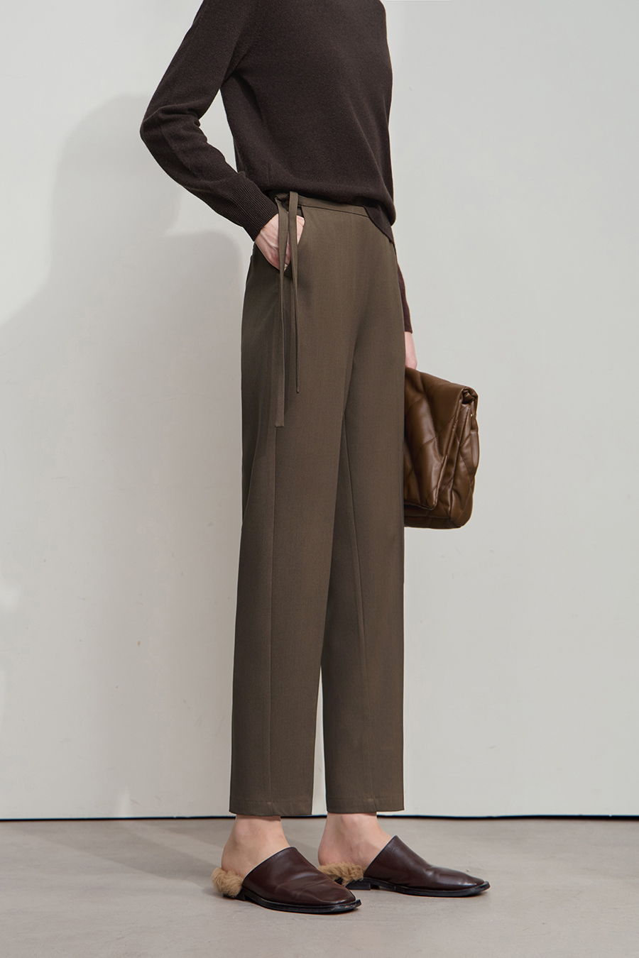 Tapered Cropped Casual Pants|AMII-AMII.com