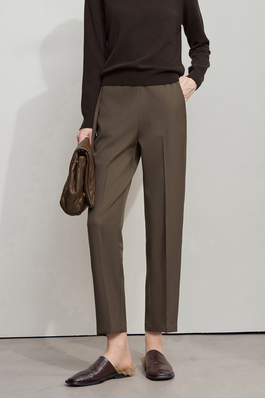 Tapered Cropped Casual Pants|AMII-AMII.com