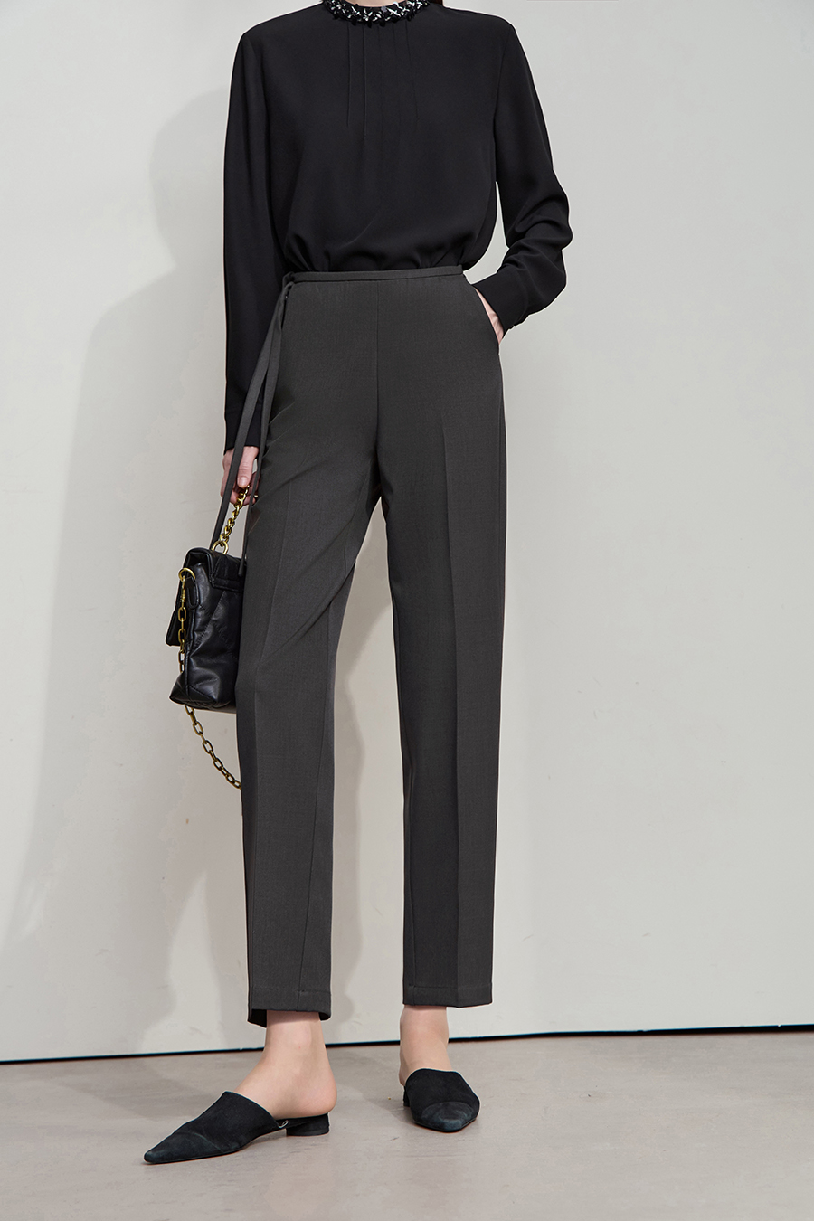 Tapered Cropped Casual Pants|AMII-AMII.com