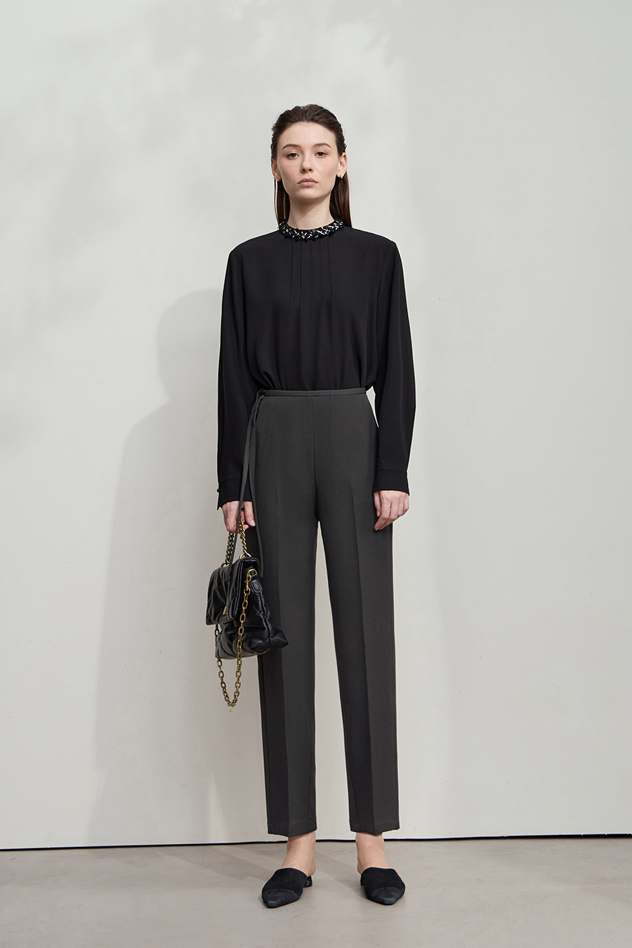 Tapered Cropped Casual Pants|AMII-AMII.com