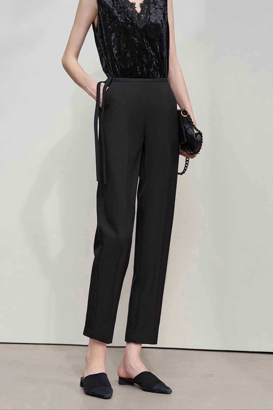 Tapered Cropped Casual Pants|AMII-AMII.com