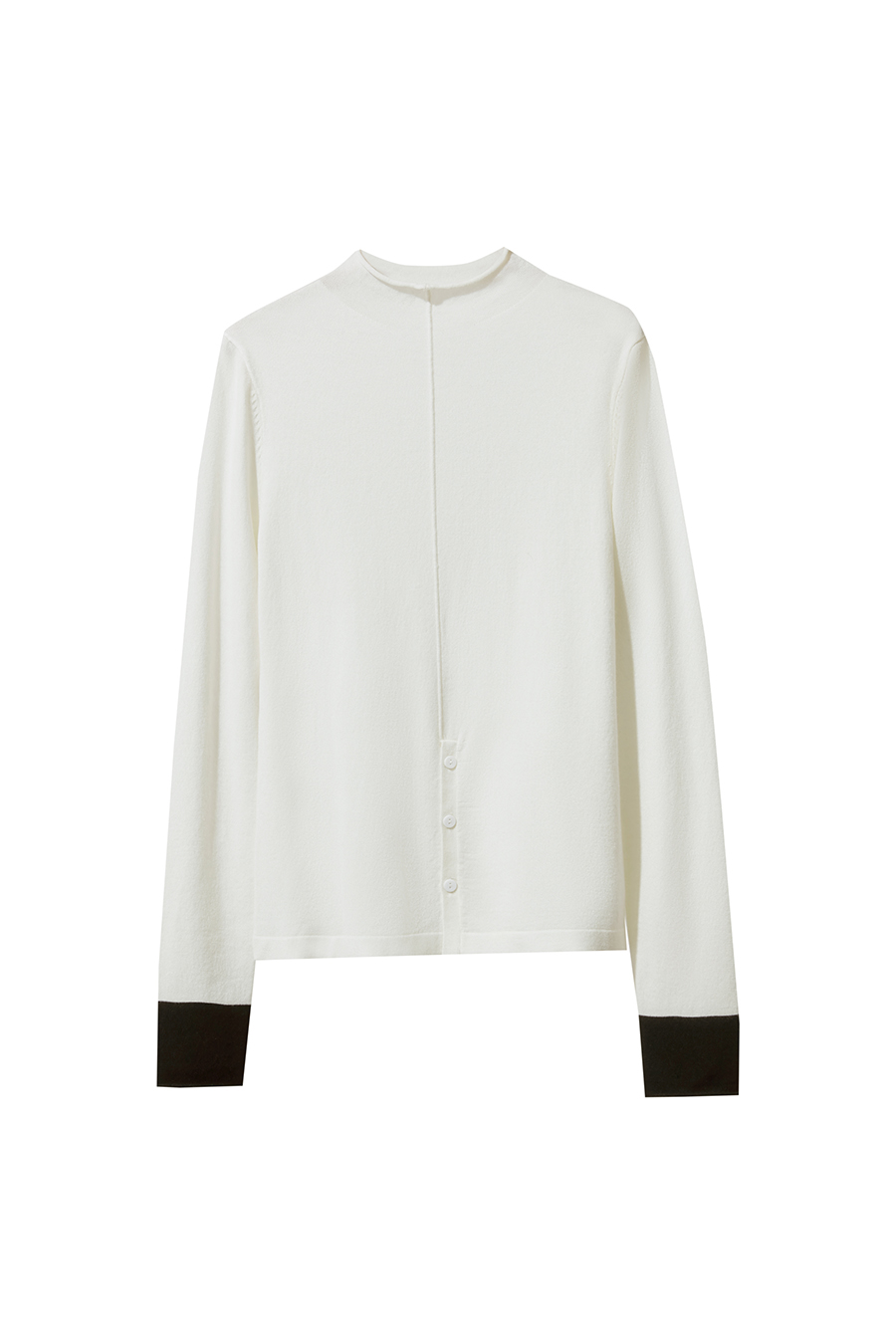 Turtleneck Color Block Cuff Sweater|AMII-AMII.com