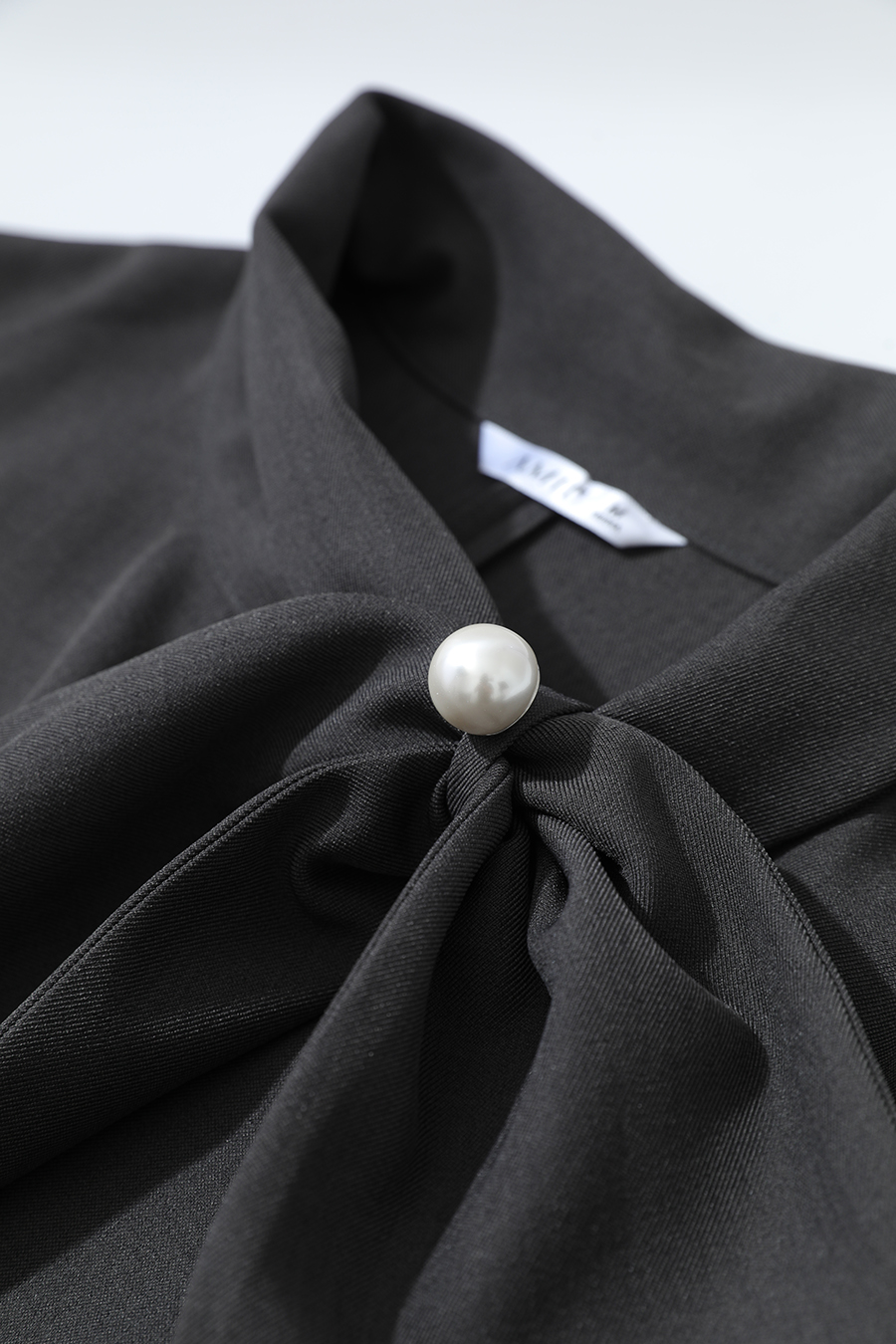 Tie-neck Waist-defined Dress