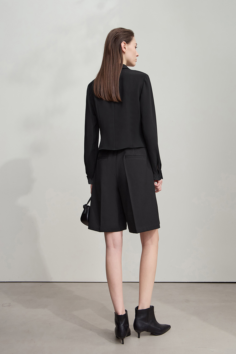 Lace Trim Chiffon Blouse