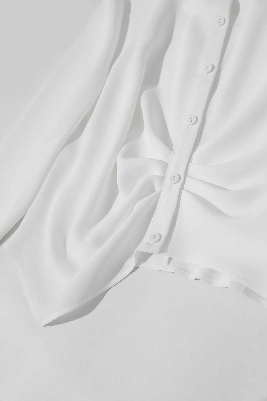 Lace Trim Chiffon Blouse