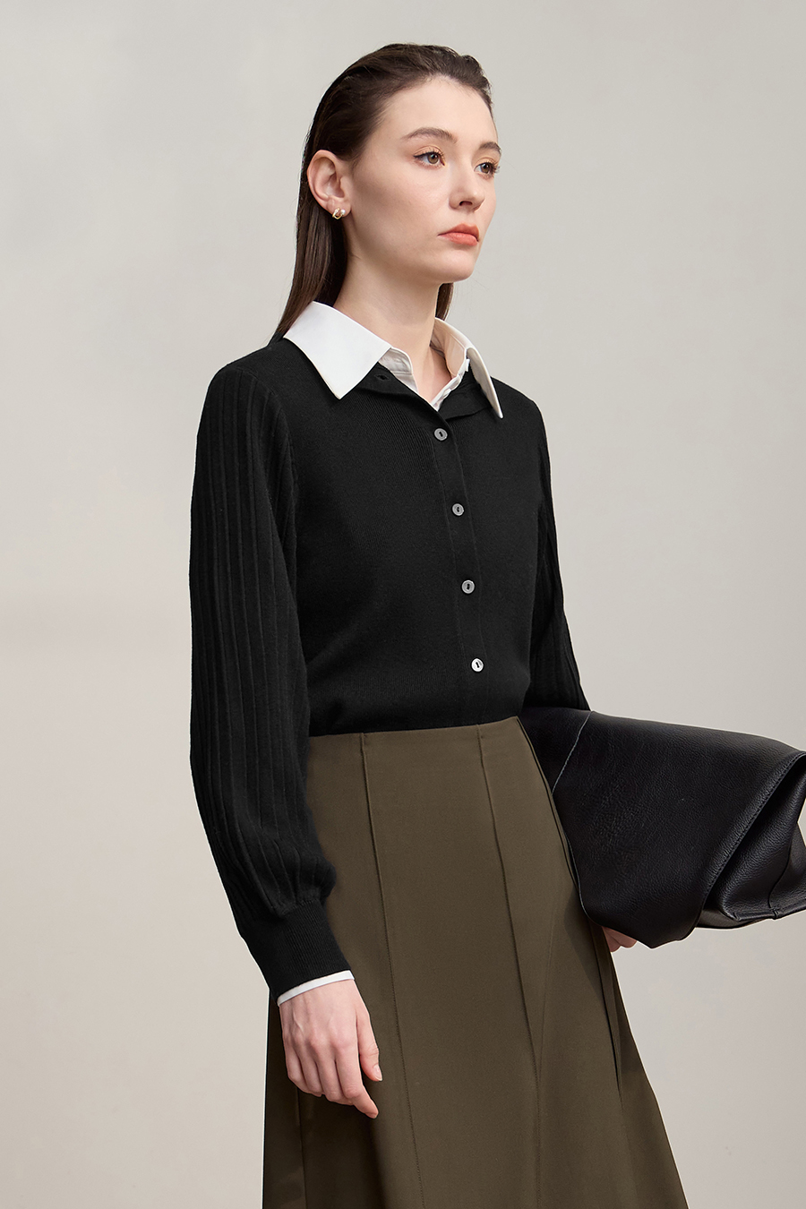 Super Fine Wool Knit Cardigan