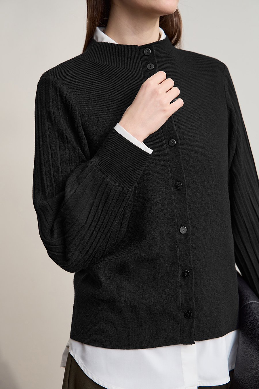 Super Fine Wool Knit Cardigan