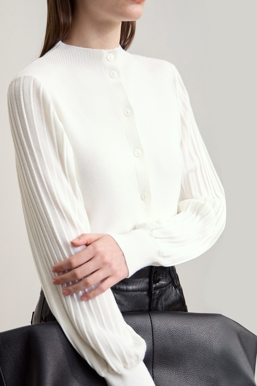 Super Fine Wool Knit Cardigan