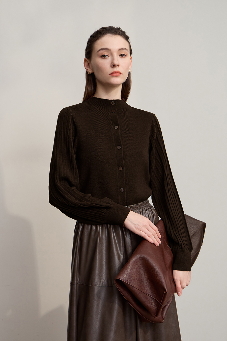 Super Fine Wool Knit Cardigan