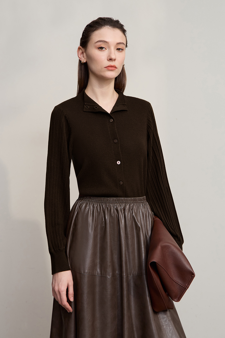 Super Fine Wool Knit Cardigan