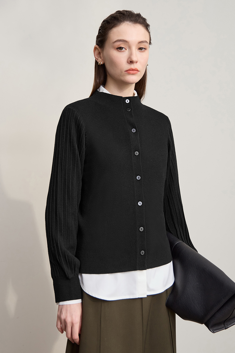 Super Fine Wool Knit Cardigan