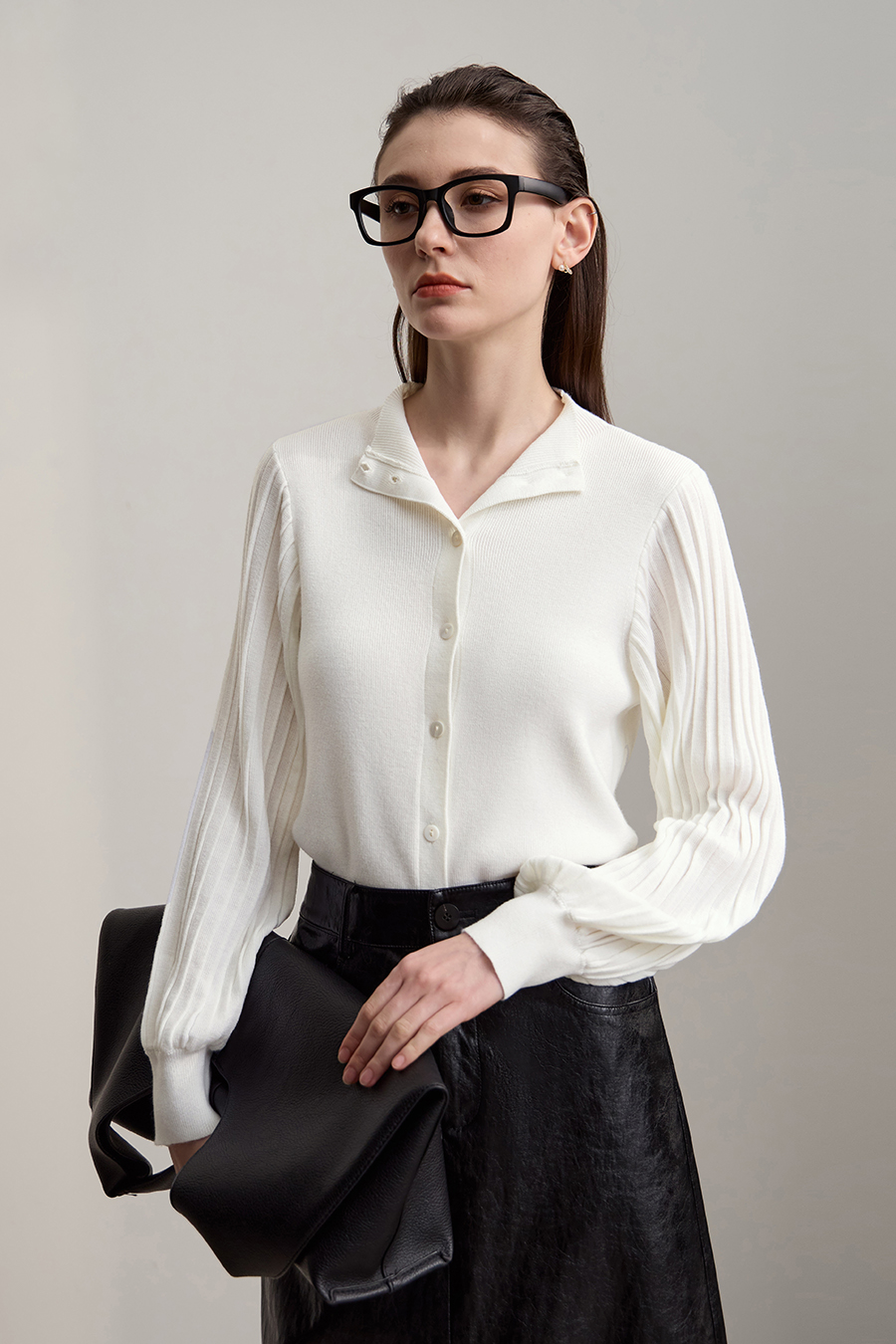 Super Fine Wool Knit Cardigan