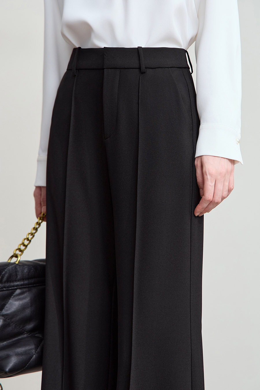 Pleated Casual Long Pants