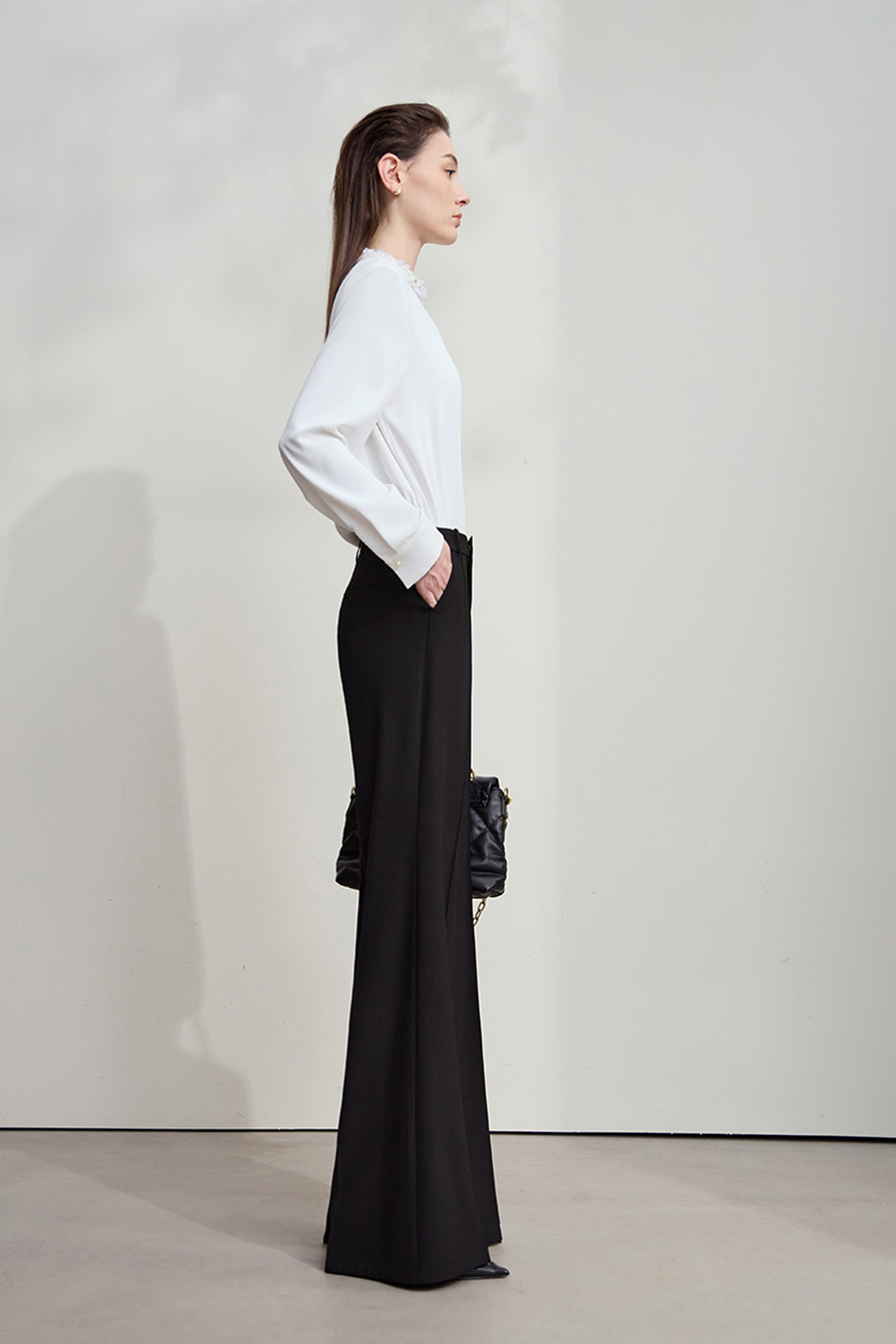 Pleated Casual Long Pants