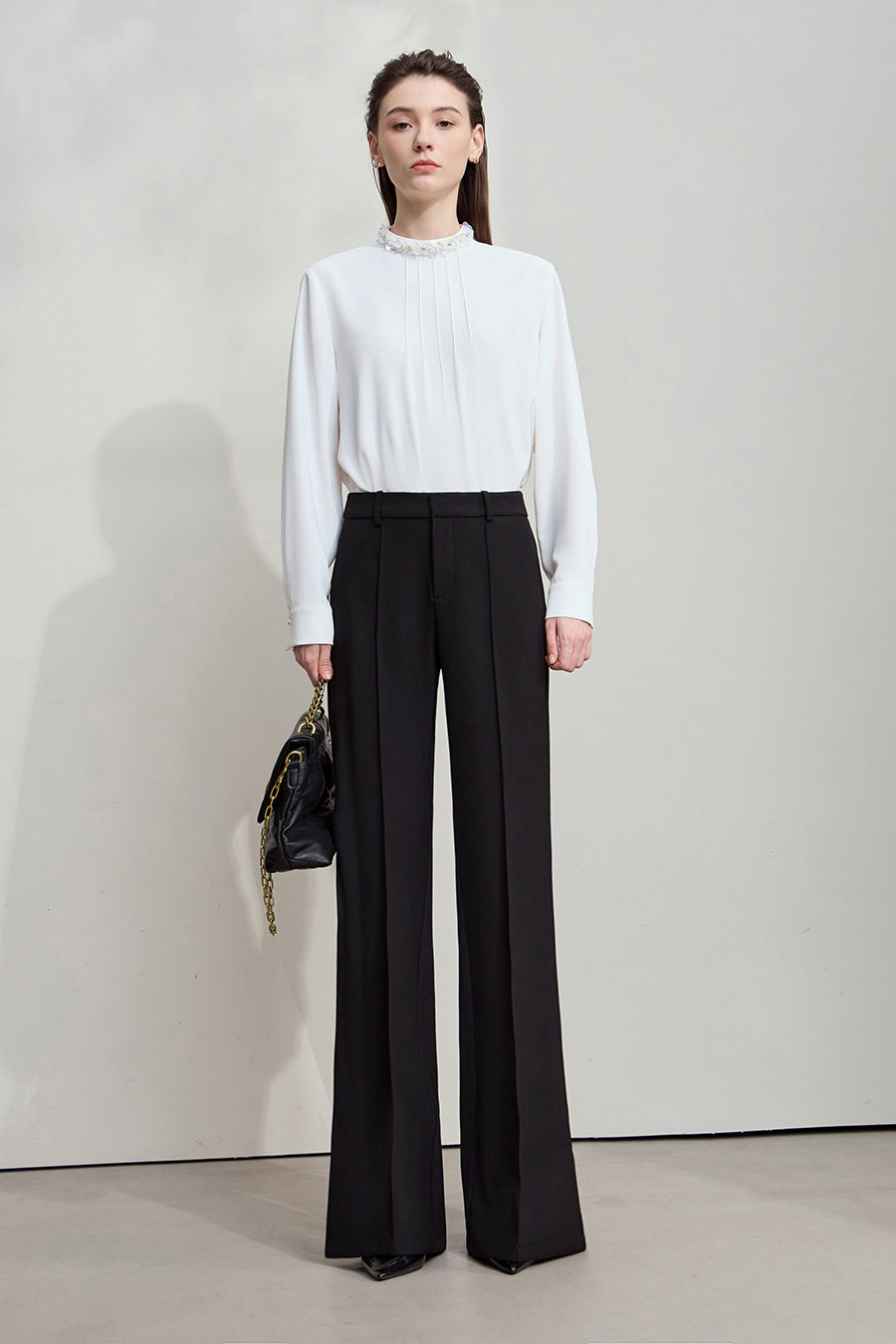 Pleated Casual Long Pants