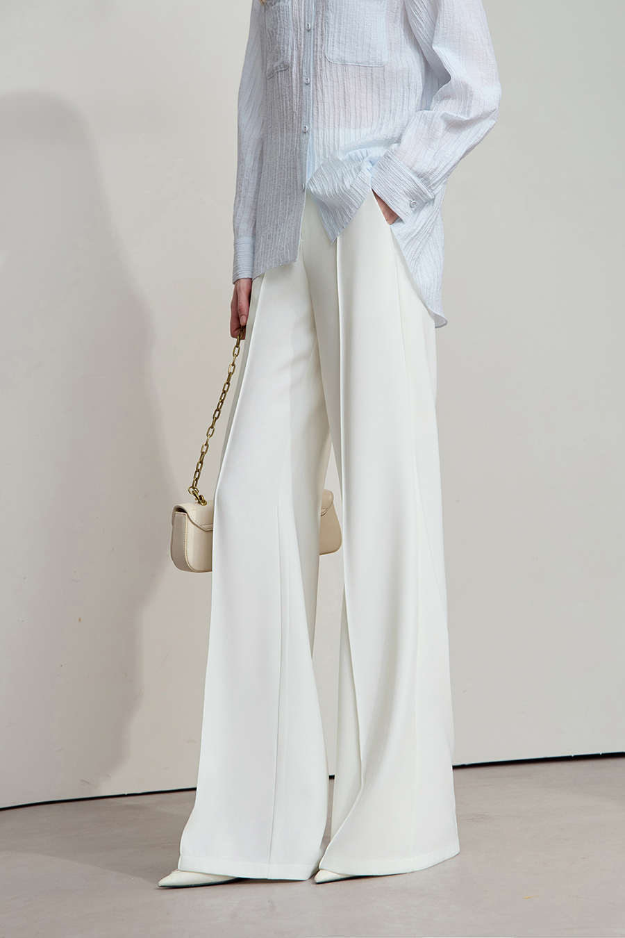 Pleated Casual Long Pants