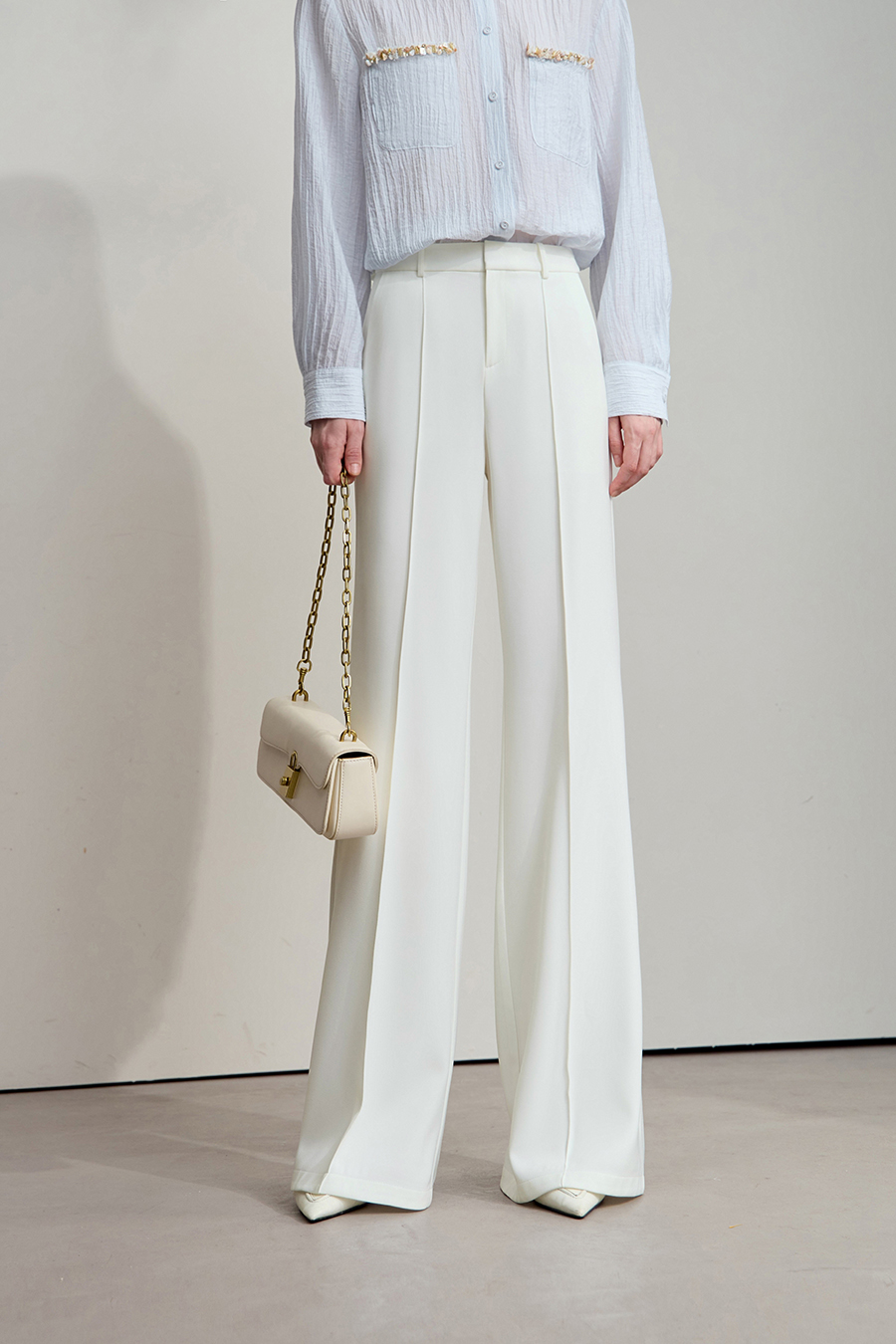 Pleated Casual Long Pants