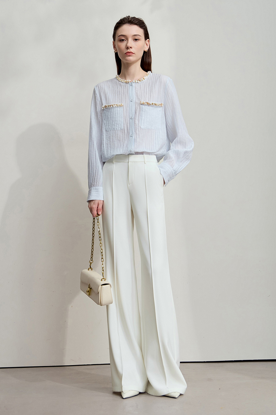 Pleated Casual Long Pants