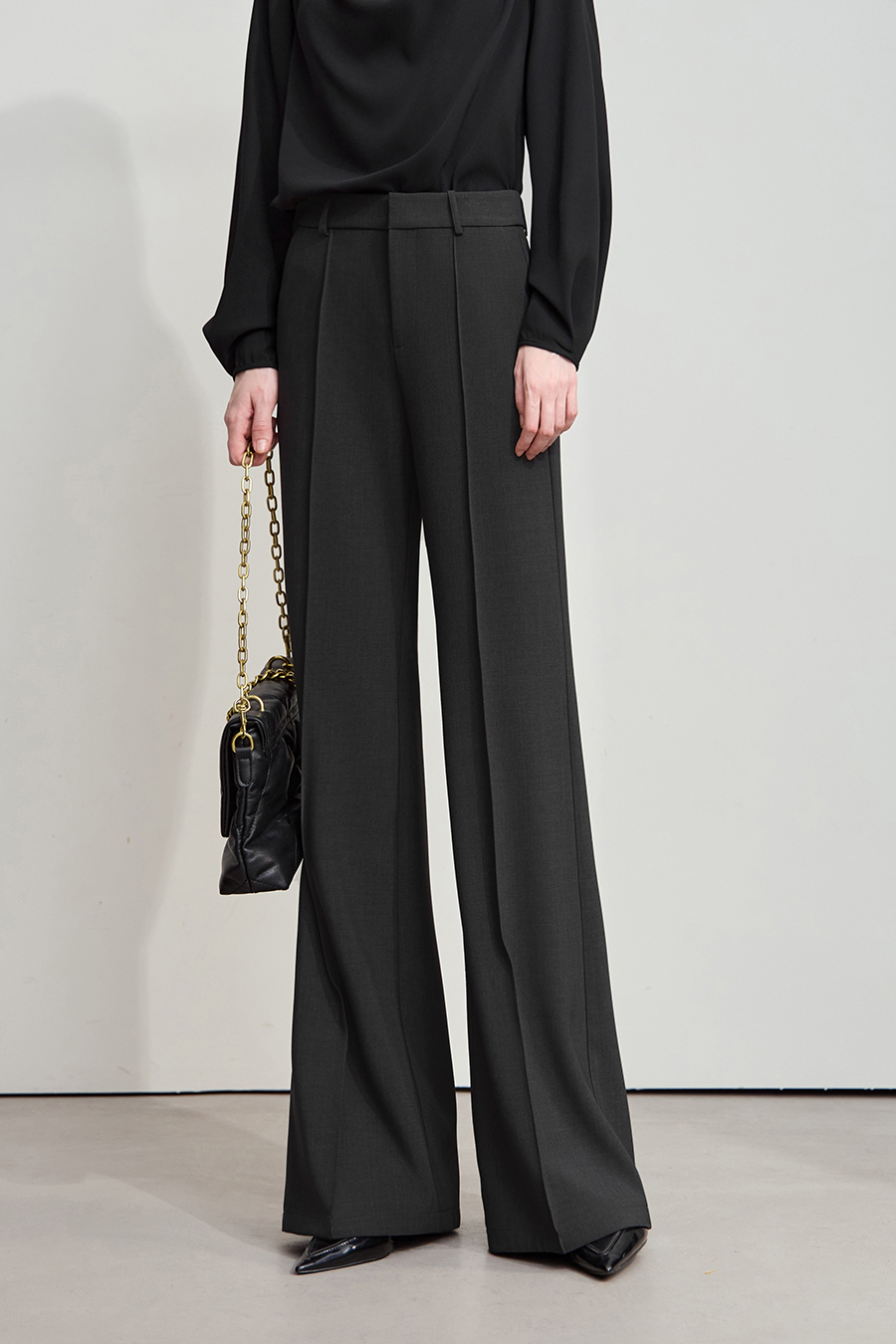 Pleated Casual Long Pants