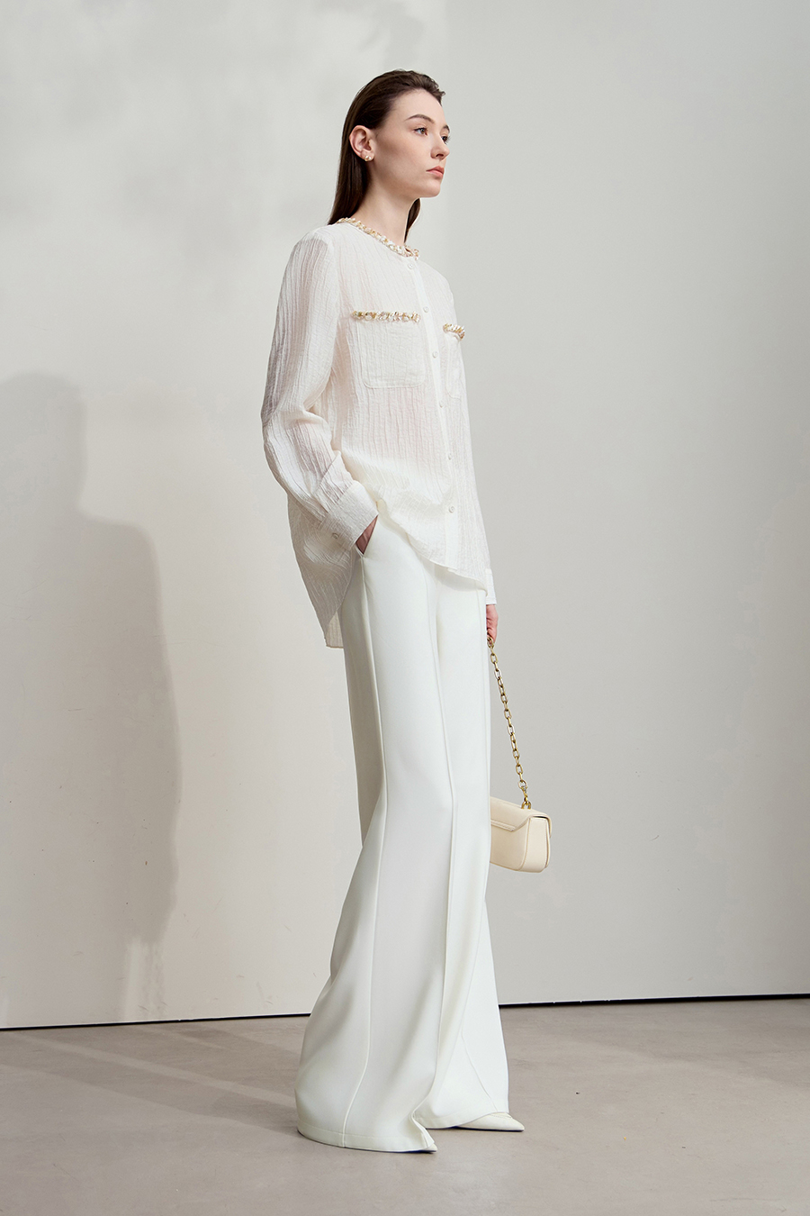 Pleated Casual Long Pants