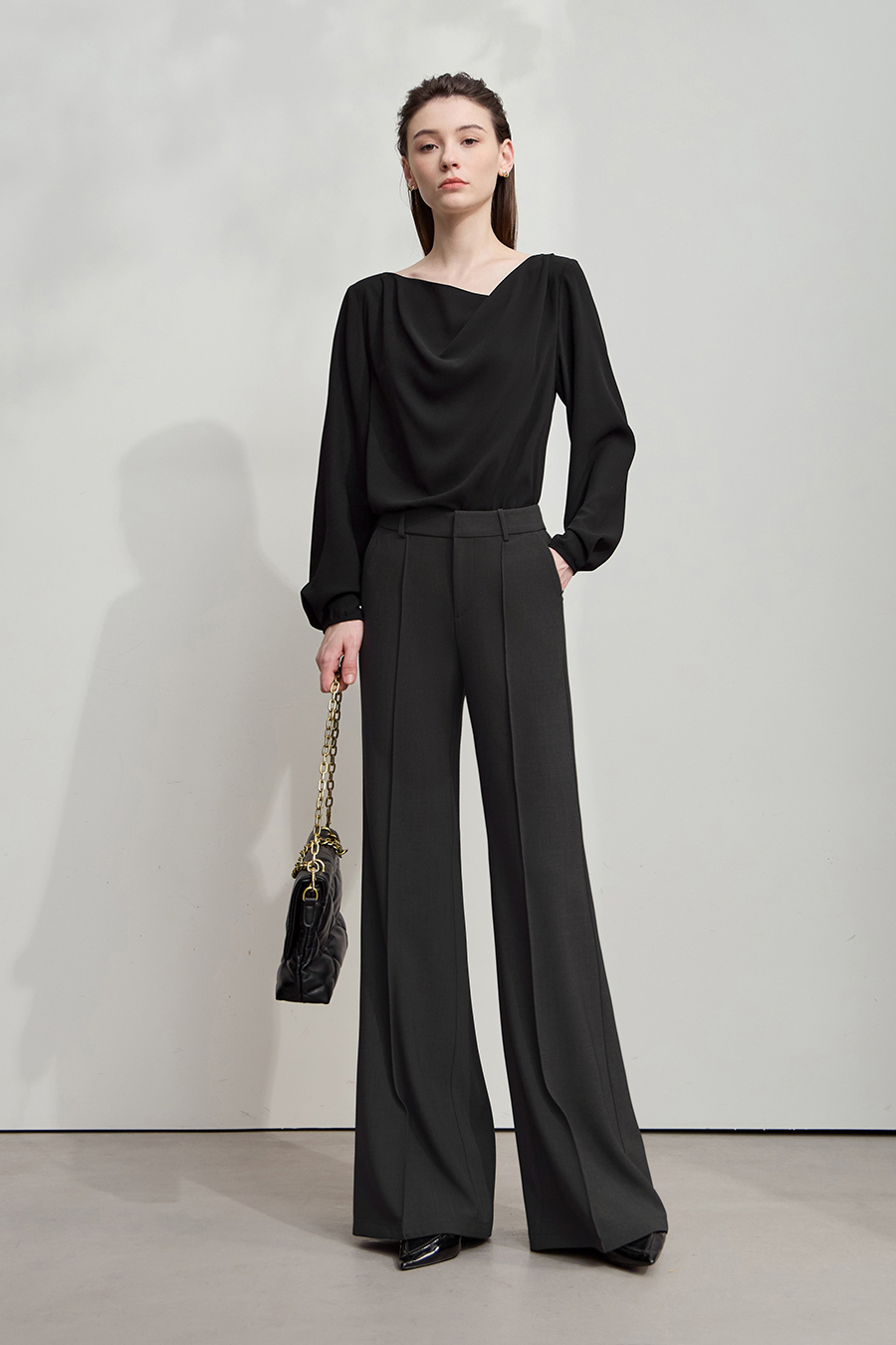 Pleated Casual Long Pants