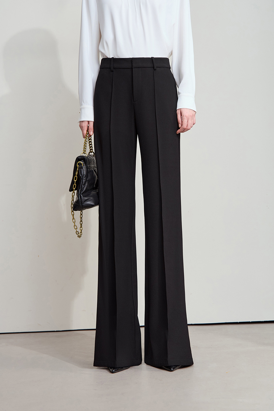Pleated Casual Long Pants