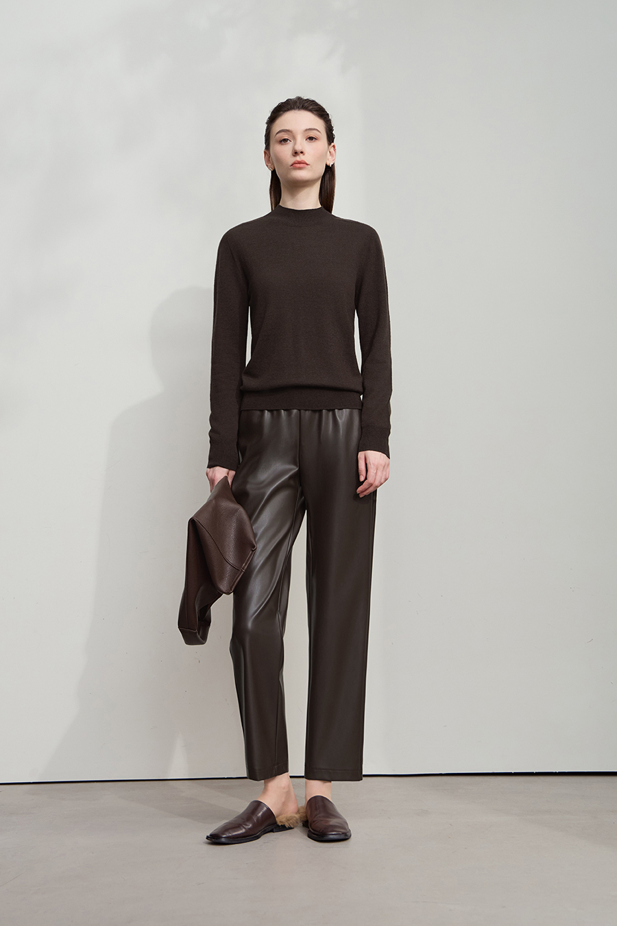 Eco-friendly PU Leather Casual Trousers