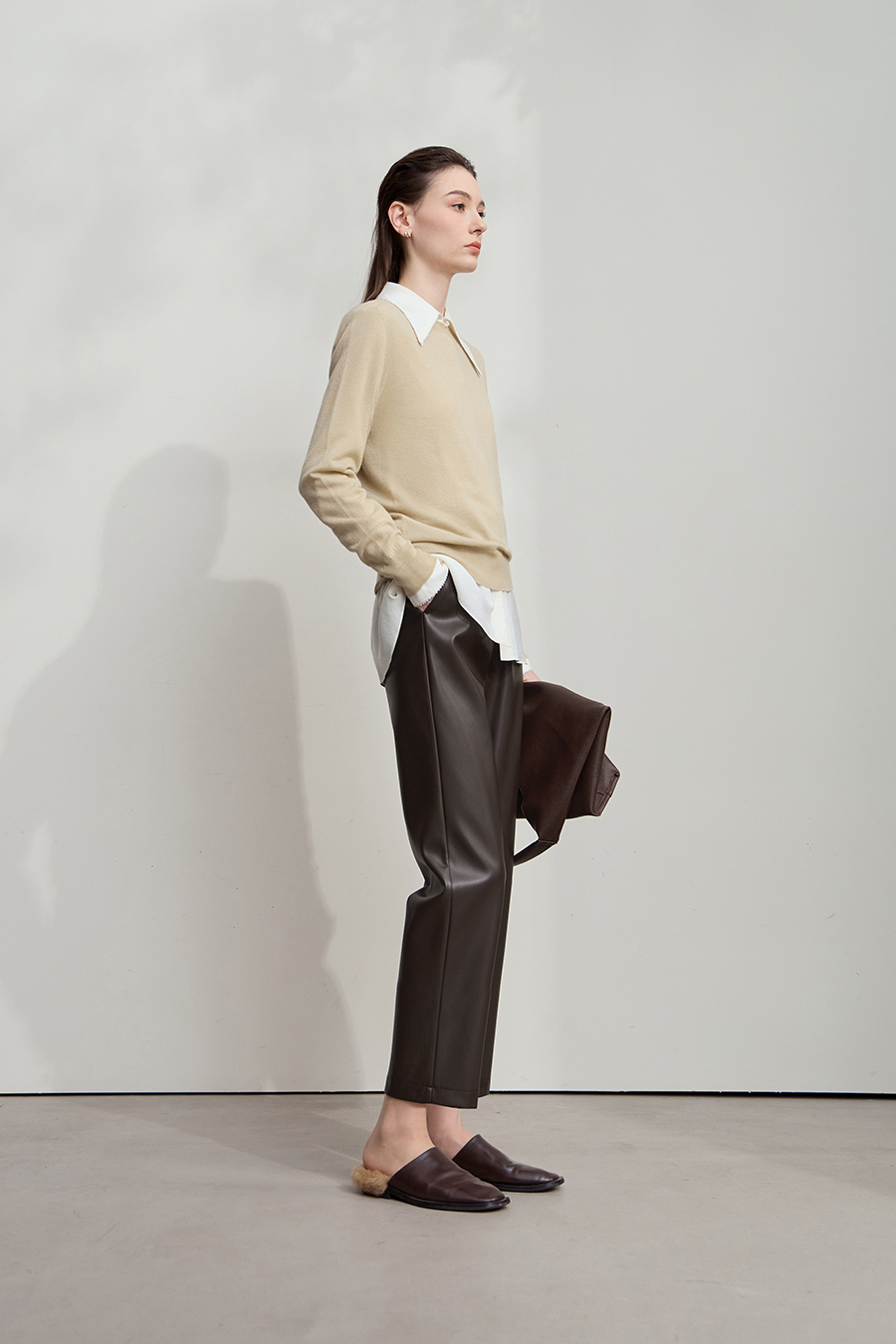 Eco-friendly PU Leather Casual Trousers