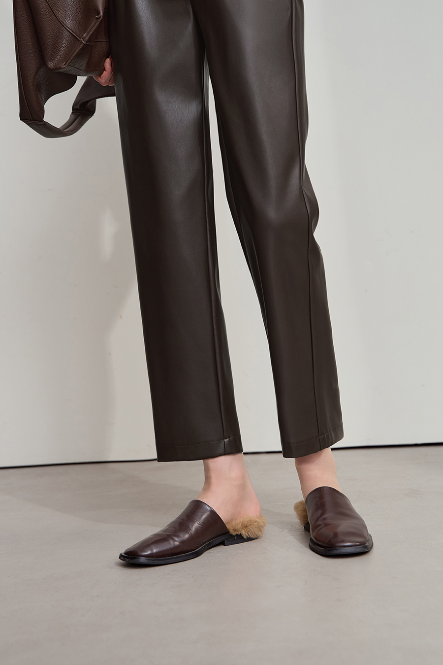 Eco-friendly PU Leather Casual Trousers