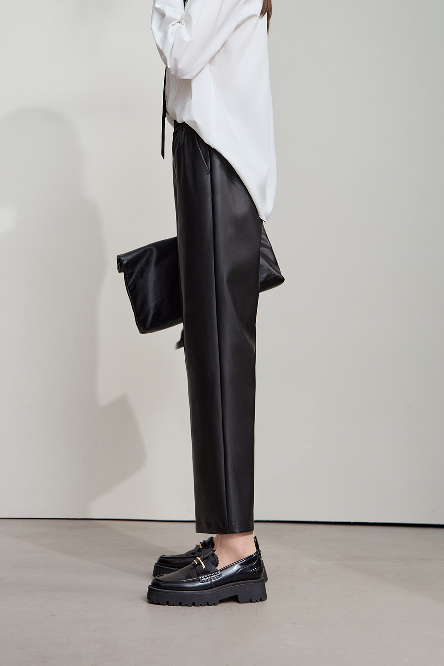 Eco-friendly PU Leather Casual Trousers