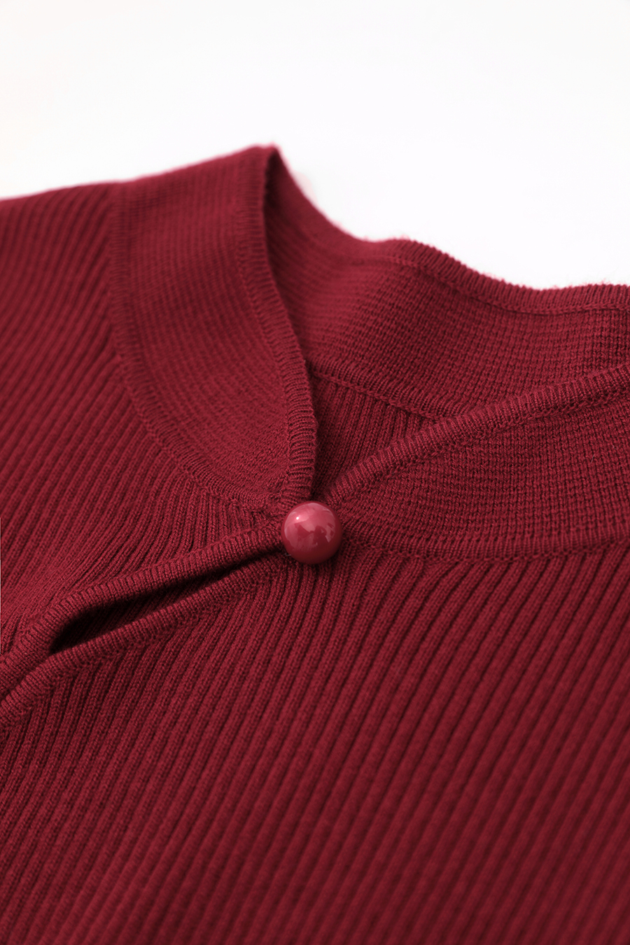 Mandarin Collar Slim-fit Sweater